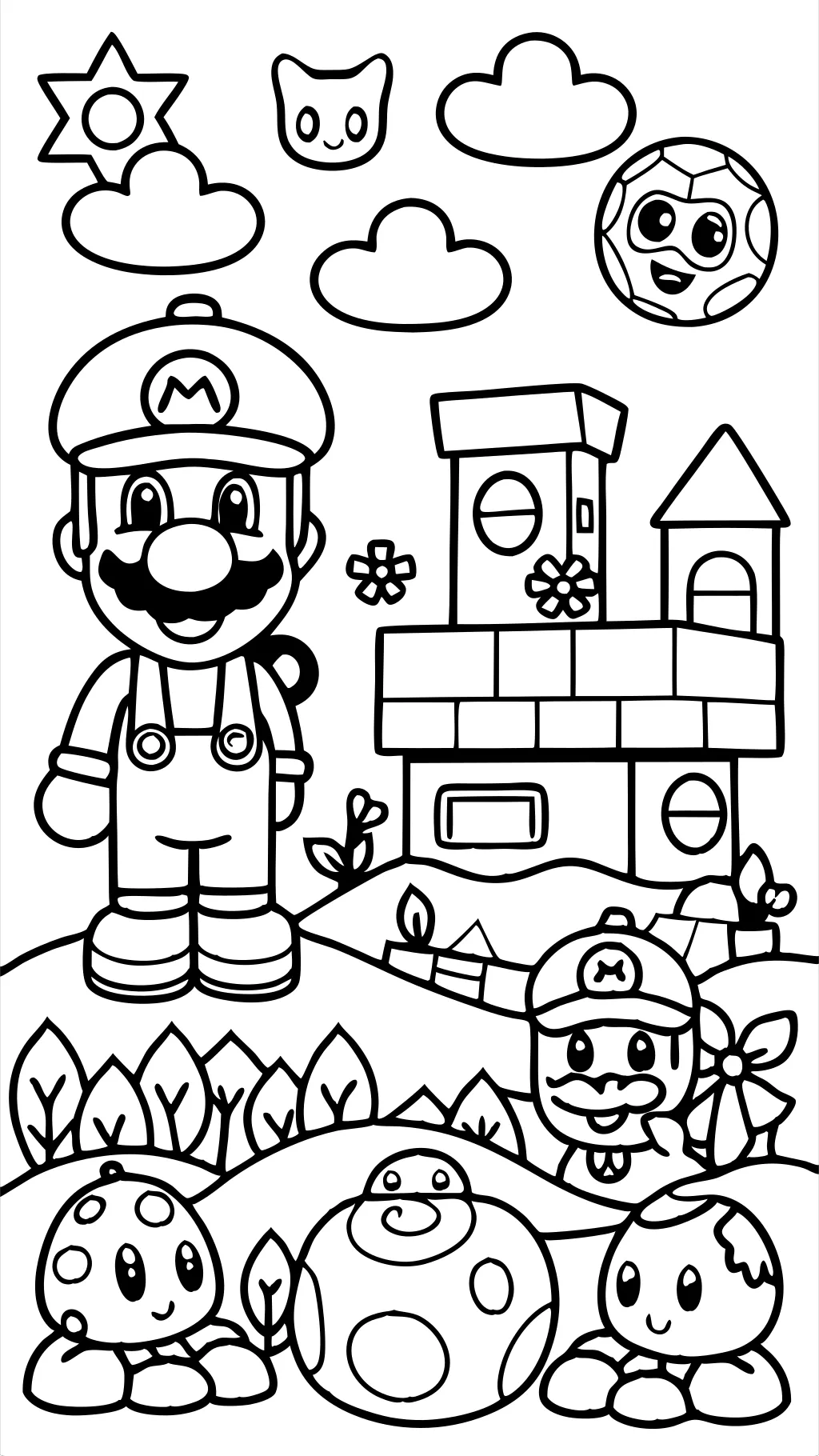 LEGO Mario para colorear